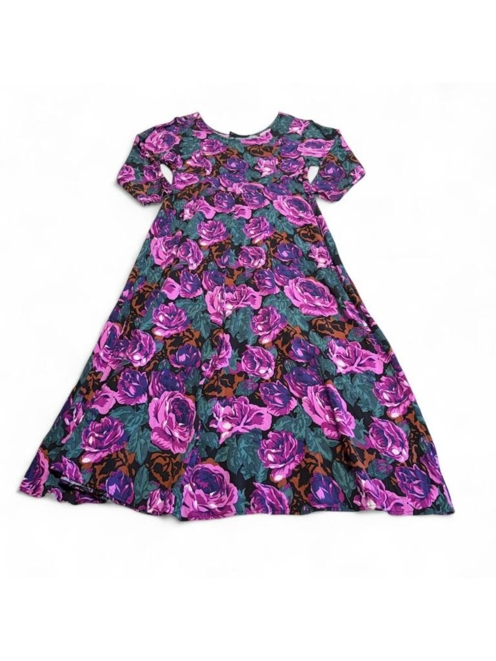 90's Vintage All That Jazz Floral Maxi Prairie Dress Women Medium Grunge Cottage